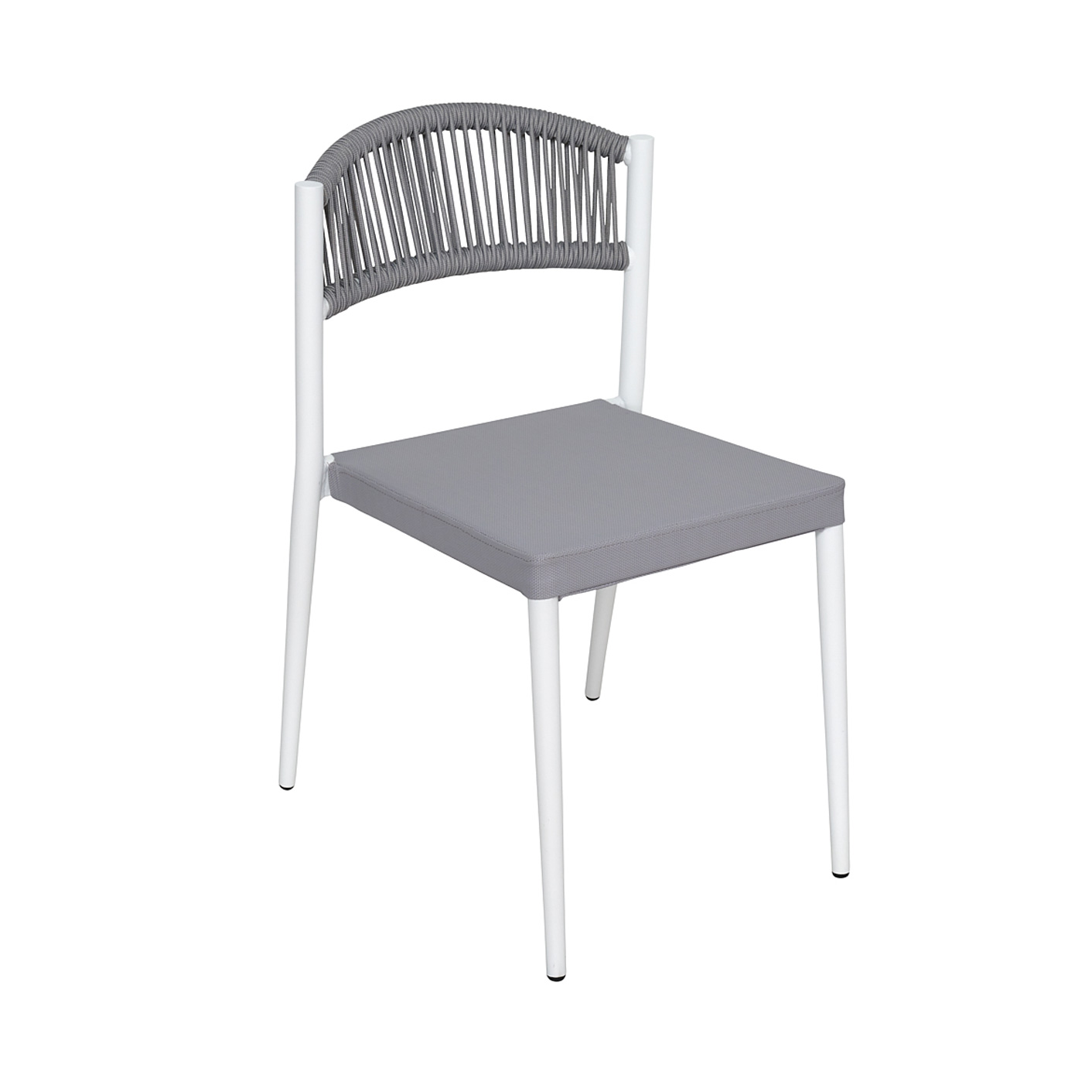 Tahiti Side Chair | Outdoor Dining | White & Grey