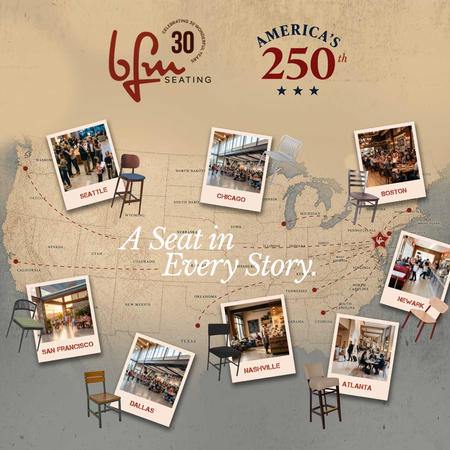 BFM Seating 30th Anniversary | A Seat In Every Story
